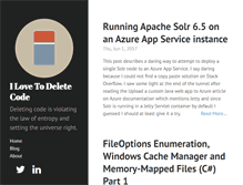Tablet Screenshot of ilovetodeletecode.com